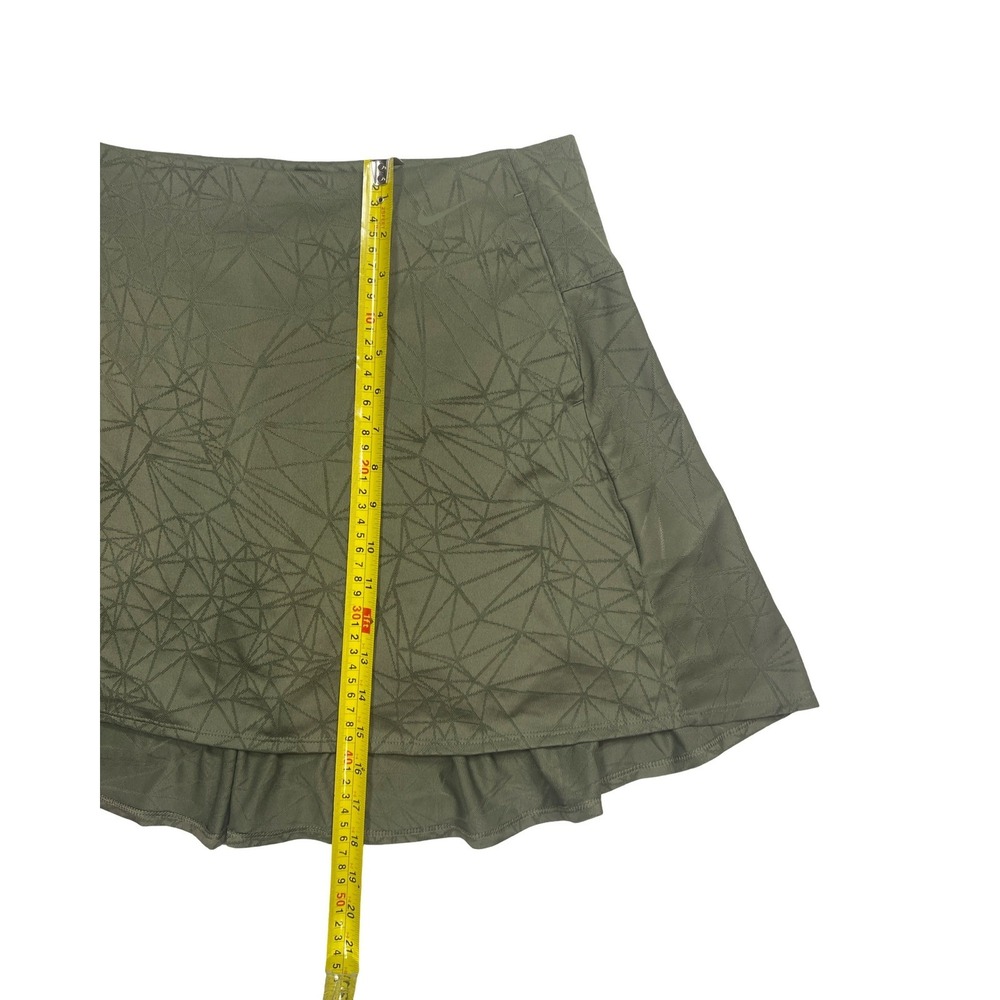 Nike Golf Dri-FIT Skort Olive Green Geometric Print Athletic Skirt Womens Large - Picture 9 of 11